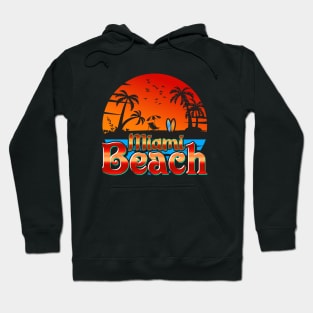 Miami florida beach Sunset Hoodie